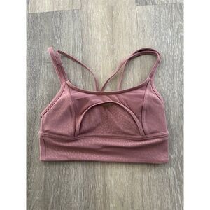 Lululemon Nulu/Mesh Yoga Bra *Light Support, A/B Cups Jewel Emboss Spiced size 4